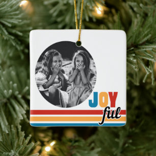 Joyful Photo Christmas Ornament