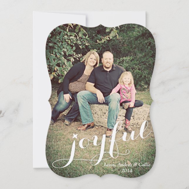 Joyful Photo Holiday Card (Front)