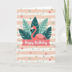 Joyful Pink Bird Card