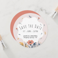 Joyful Playful Summer Flower Wedding Save the Date