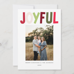 Joyful Playful vibrant Christmas Design Holiday Card