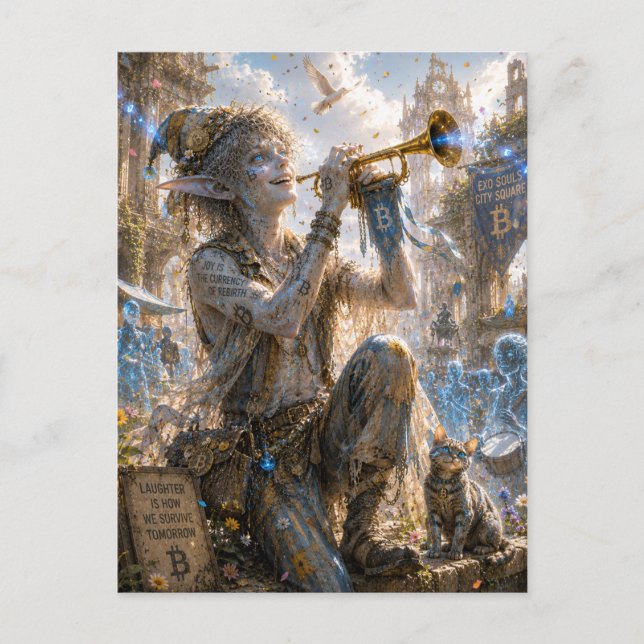 Joyful Pleasure / Pipe Blower / City Square Postcard (Front)