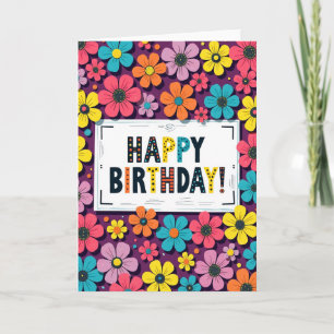 Joyful Plum Birthday Card