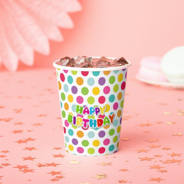 Joyful Polka Dot Party Cups (Insitu)