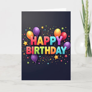 Joyful Pop Art Birthday Card
