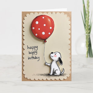 Joyful Puppy Balloon Card