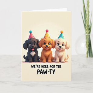 Joyful Pups Birthday Card