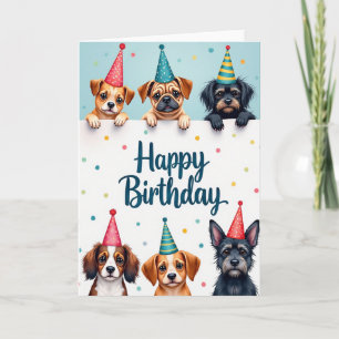 Joyful Pups Party Card