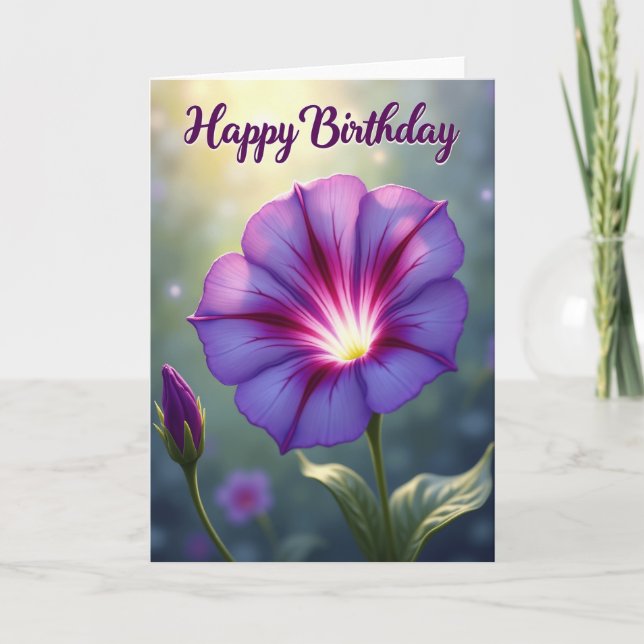 Joyful Purple Blossom Card (Front)
