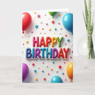Joyful Rainbow Birthday Card
