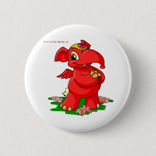 Joyful red Elephante in Shenkuu 6 Cm Round Badge