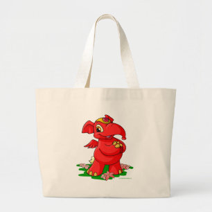 Joyful red Elephante in Shenkuu Large Tote Bag
