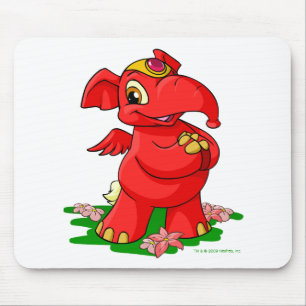 Joyful red Elephante in Shenkuu Mouse Mat