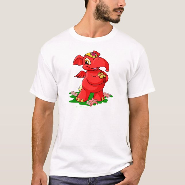 Joyful red Elephante in Shenkuu T-Shirt (Front)