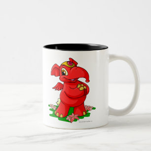 Joyful red Elephante in Shenkuu Two-Tone Coffee Mug