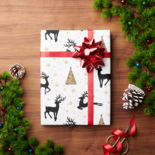 Joyful reindeer wrapping paper