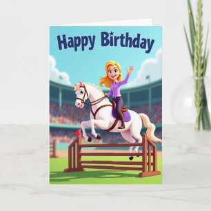 Joyful Rider Birthday Card