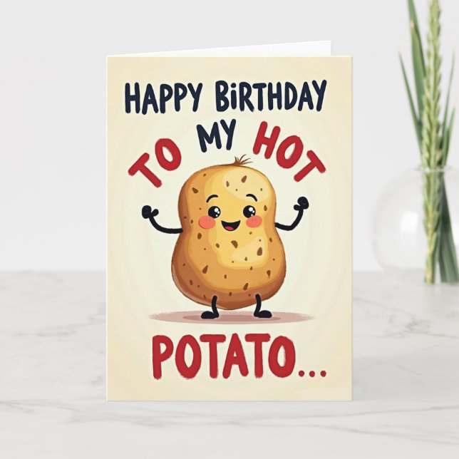 Joyful Root Vegetable Birthday Card (Front)