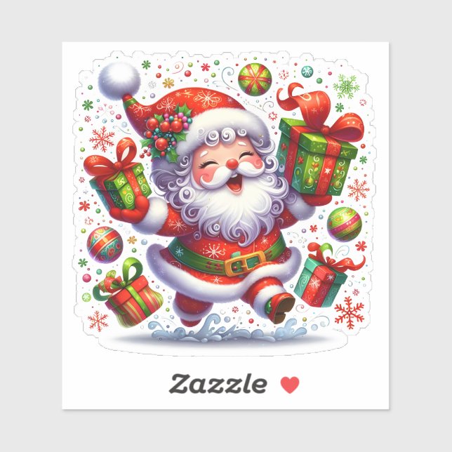 Joyful Santa Celebrates Christmas (Sheet)