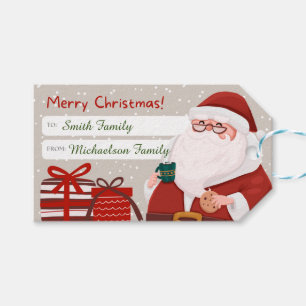 Joyful Santa Christmas Gift Tags