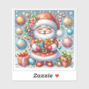Joyful Santa Christmas Sticker!