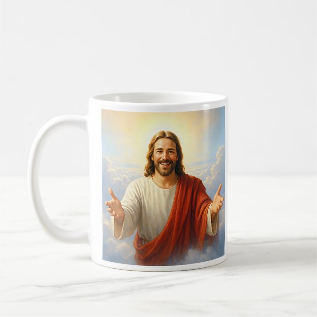 Joyful Saviour Jesus Coffee Mug (Left)