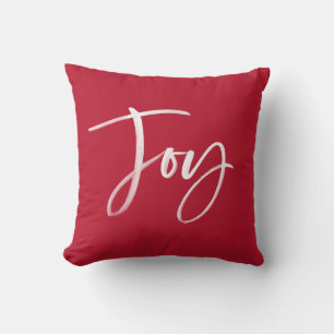 Joyful Script   Holiday Cushion