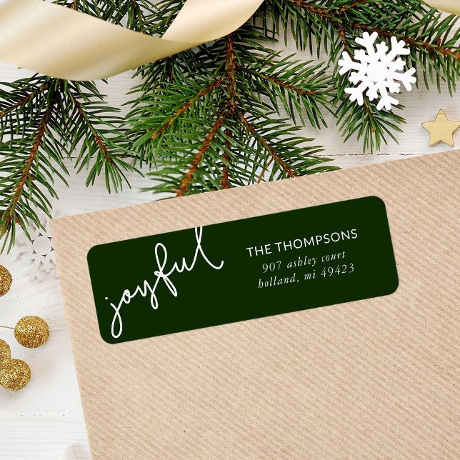 Joyful Script Holiday Return Address (Creator Uploaded)