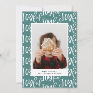 joyful script one photo family elegant colorful