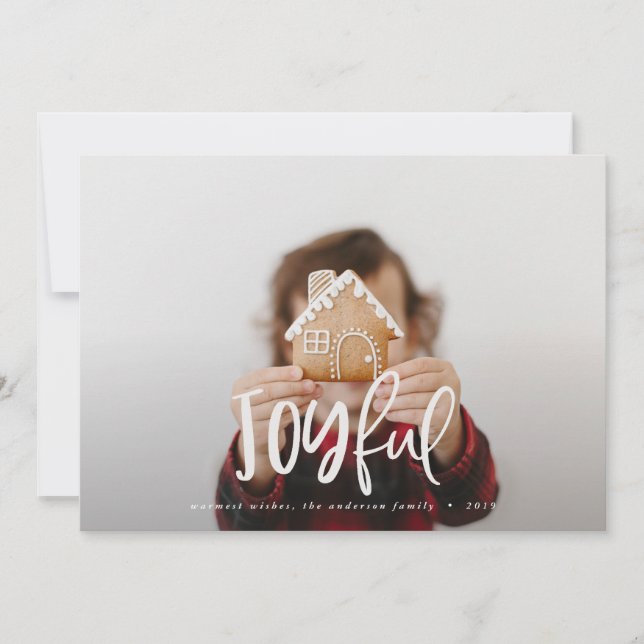 joyful script photo plaid elegant colourful (Front)
