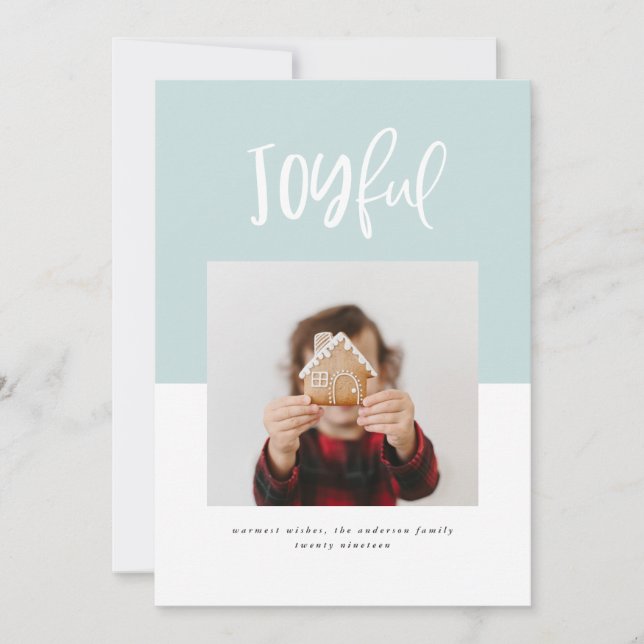 joyful script photo plaid elegant colourful (Front)