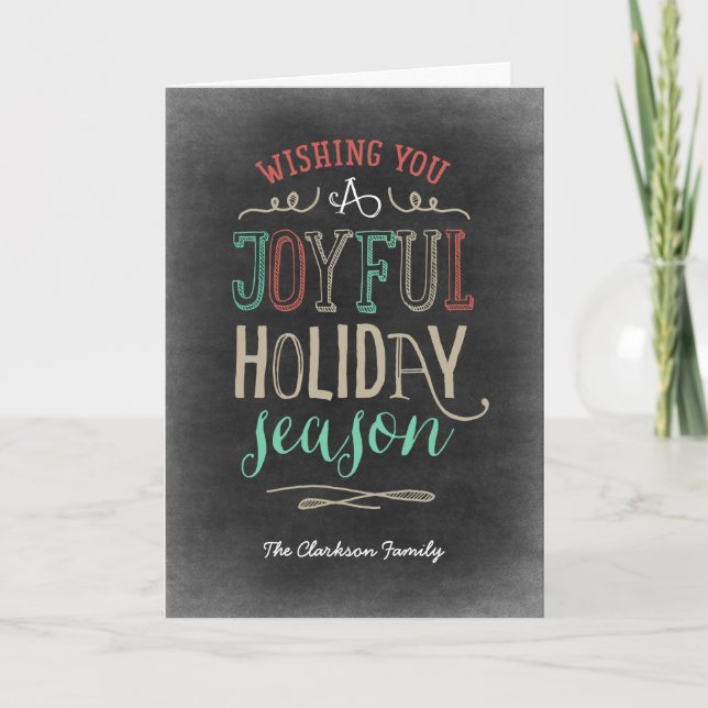 Joyful Season Holiday Greeting Card (Front)