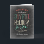 Joyful Season Holiday Greeting Card<br><div class="desc">Celebrate the season with this modern and stylish holiday card from Berry Berry Sweet.</div>