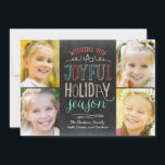 Joyful Season Holiday Photo Card<br><div class="desc">Celebrate the season with this modern and stylish holiday card from Berry Berry Sweet. Visit WWW.BERRYBERRYSWEET.COM for more of our stylish holiday collections.</div>