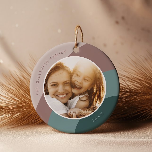 Joyful Shades | Custom Name & Year Photo Ceramic Tree Decoration (Creator Uploaded)