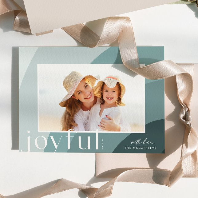 Joyful Shades | Modern Horizontal Photo Holiday Card (Creator Uploaded)
