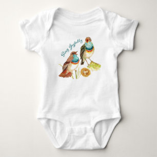 Joyful Singing Birds Baby Bodysuit