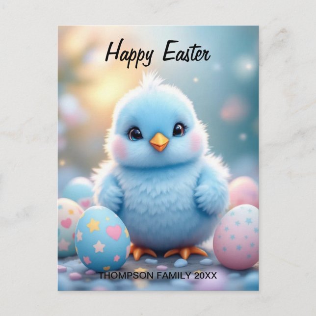 Joyful Skybird Easter Greetings Holiday Postcard (Front)
