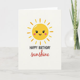 Joyful Smiling Sun Birthday Card