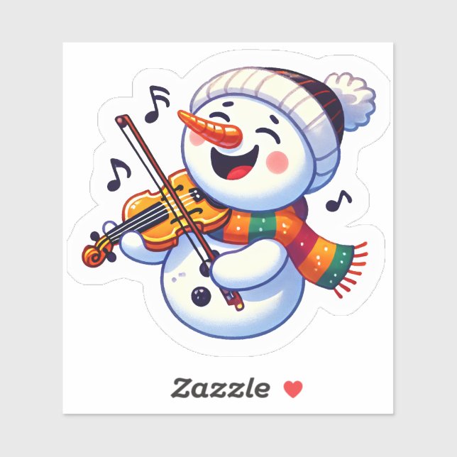 Joyful Snowman Playing Violin (Sheet)