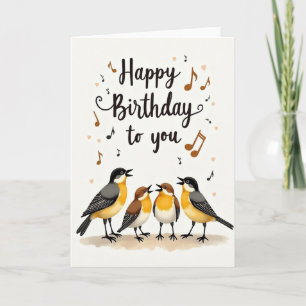 Joyful Songbird Birthday Card