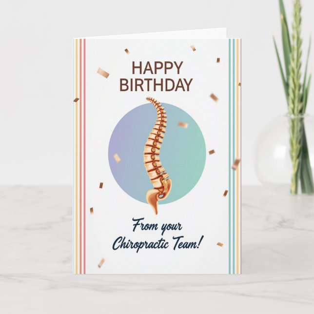 Joyful Spine Art Birthday Card (Front)