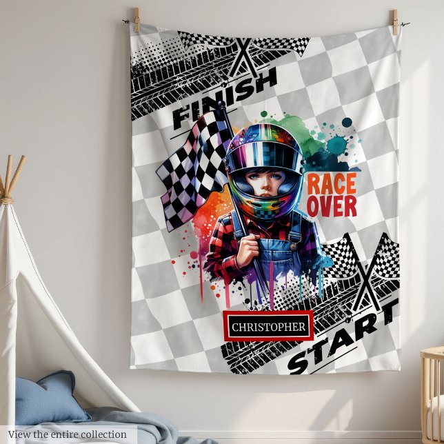 Joyful Sport Car Blanket Racing Watercolor Boy (Joyful Sport Car Blanket Racing Watercolor Boy)