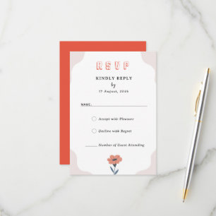 Joyful Spring Floral Wedding Invitation RSVP cards