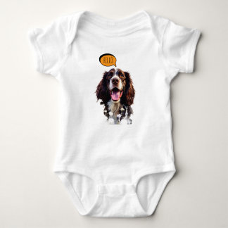Joyful Springer Spaniel in Watercolor Baby Bodysuit