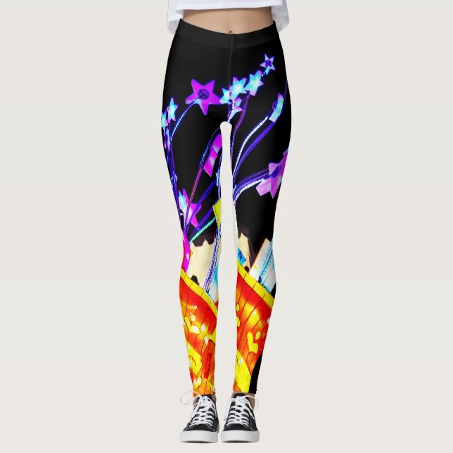 Joyful Starry Bursts  Leggings (Front)