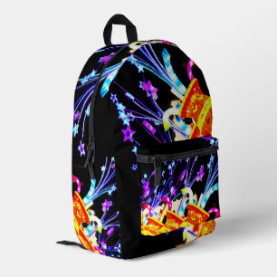 Joyful Starry Bursts Printed Backpack