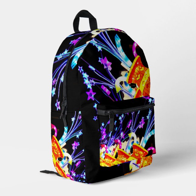 Joyful Starry Bursts  Printed Backpack (Back Corner Left)