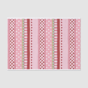 Joyful Stripe Pink Christmas Tissue Paper