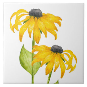 Joyful Summer on a Ceramic Tile 